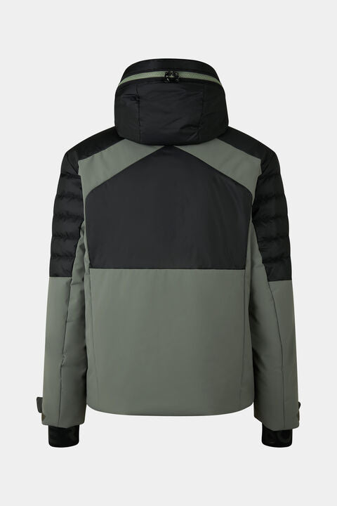 Henik Down Ski Jacket In Eucalyptus/Black