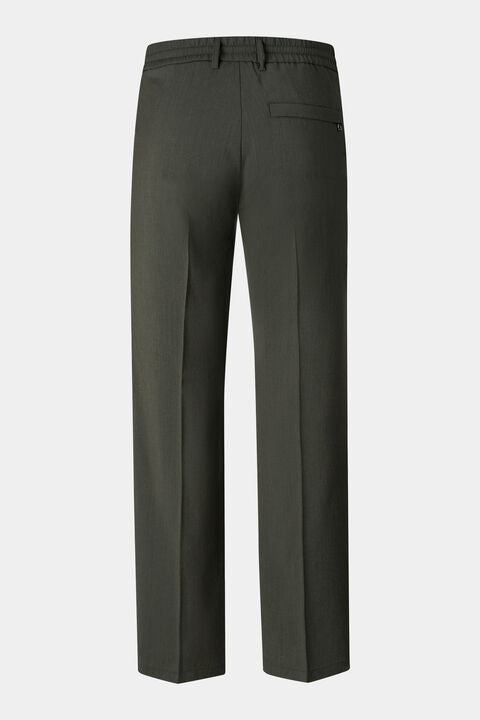 Marcus Virgin Wool Trousers In Olive Green