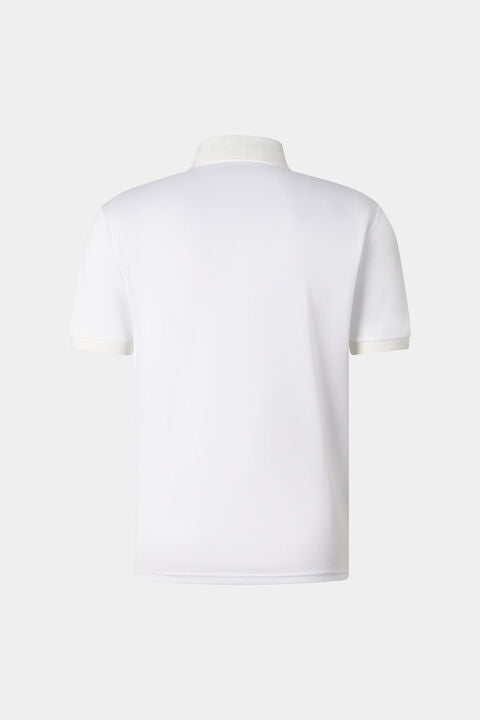 Cuno Functional Short-Sleeved Top In Navy Blue/White