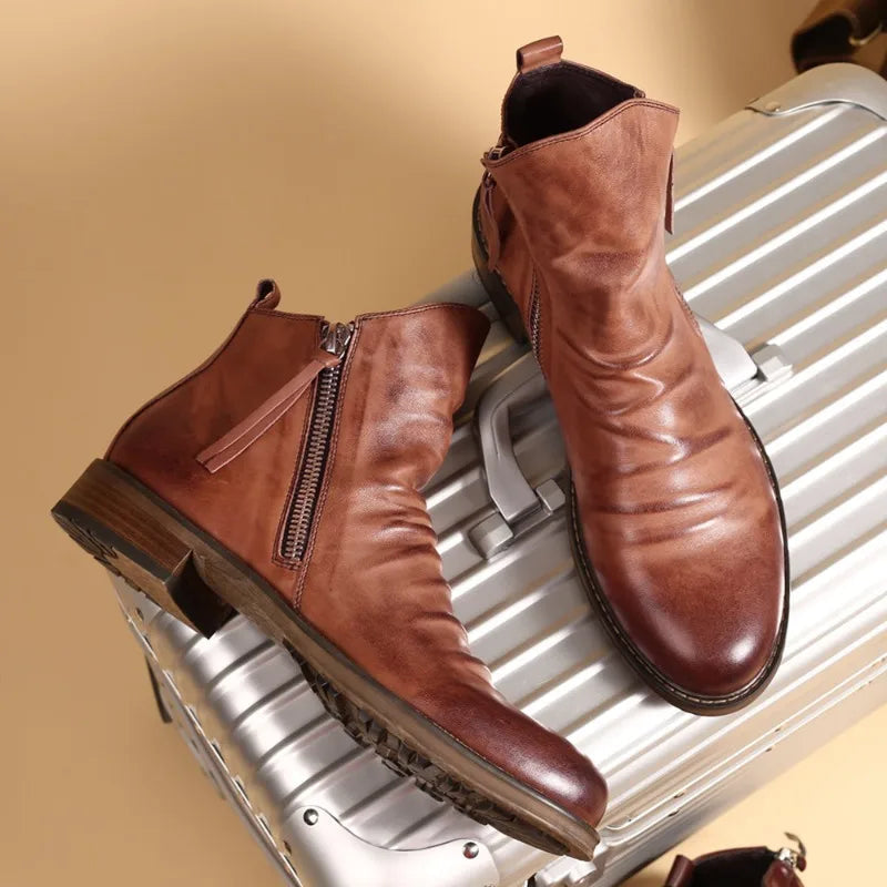 Alejandro Leather Ankle Boots