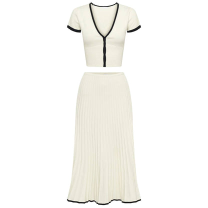 JOLENE Knit Top And Midi Skirt Set