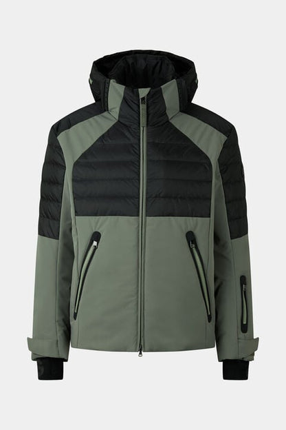 Henik Down Ski Jacket In Eucalyptus/Black