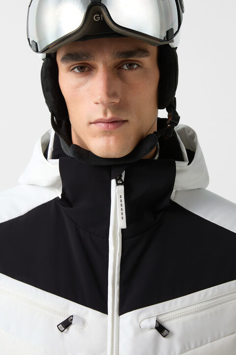 Feliks Down Ski Jacket In White/Black