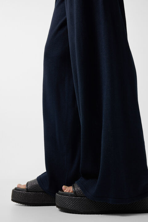 Paula Knitted Trousers In Navy Blue