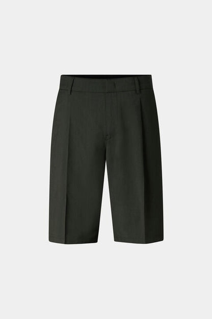 Johny Pleated Shorts In Olive Green