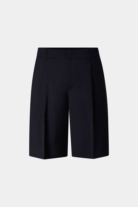 Johny pleated shorts in Navy blue