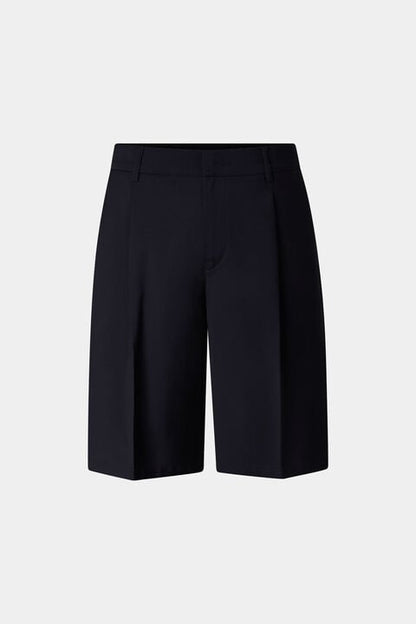 Johny pleated shorts in Navy blue