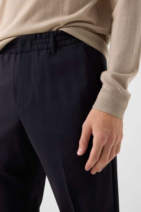 Marcus virgin wool trousers in Navy blue