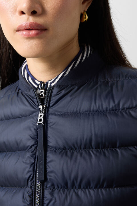 Marybel Lightweight Down Jacket In Navy Blue