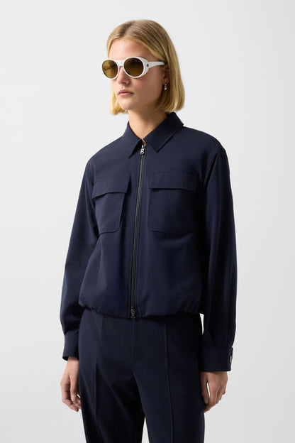 Tracy Shirt Jacket In Navy Blue