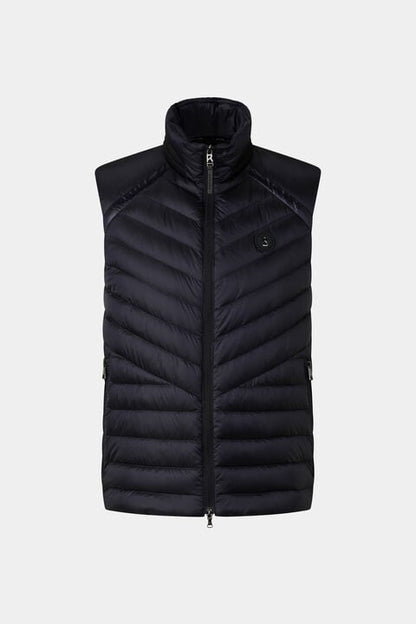 Lasse Lightweight Down Waistcoat In Navy Blue