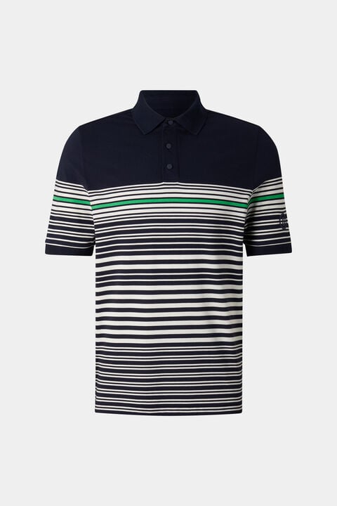 Jannes Polo Shirt In Navy Blue/White/Green