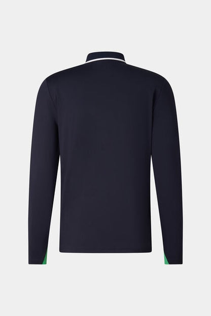 Jonah Polo Long-Sleeved Top In Navy Blue