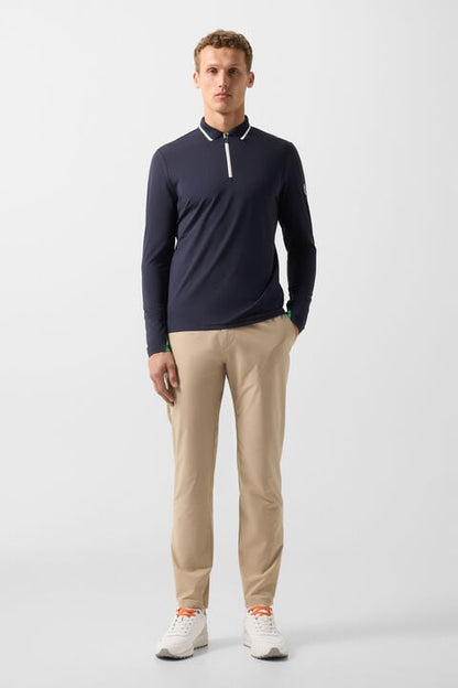 Jonah Polo Long-Sleeved Top In Navy Blue