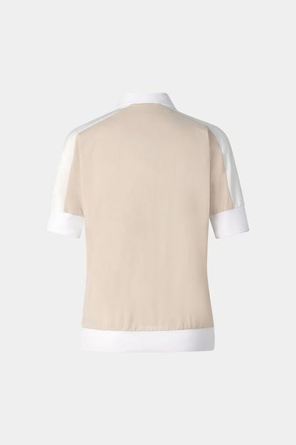 Arabell Functional Short-Sleeved Top In Sand/White