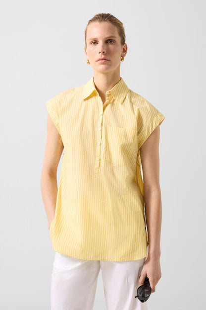 Hunter Cotton Blouse In Yellow