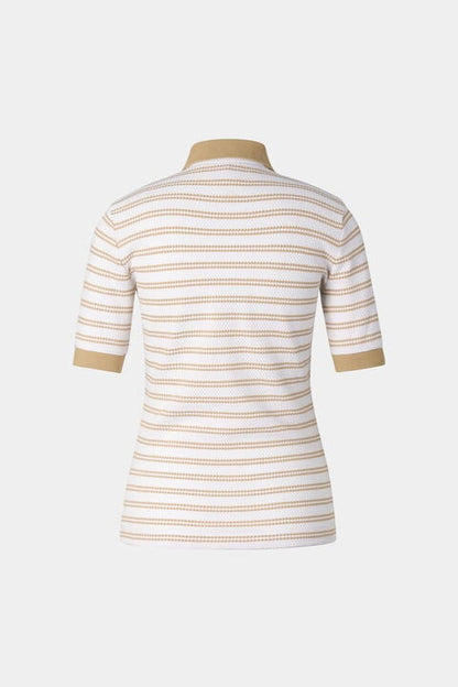 Wendy Polo Shirt In Camel/Off-White