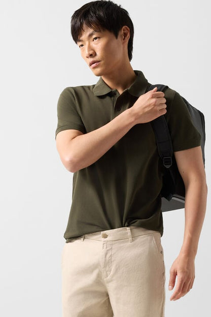 Fion Polo Shirt In Olive Green