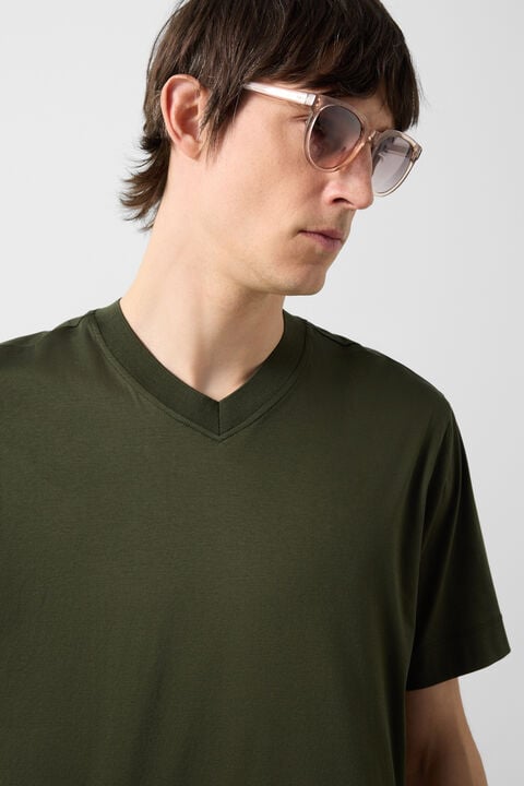 T-Shirt Tiam In Olive Green