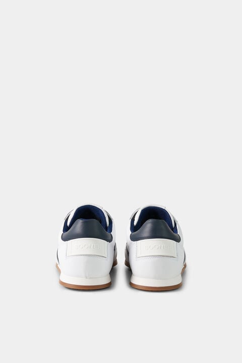 Monza Trainers In White/Navy Blue