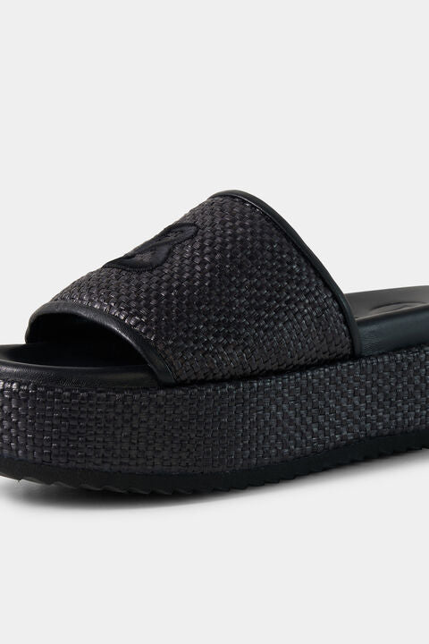 Sorrento Platform Sandals In Black