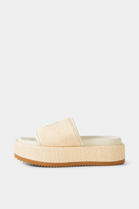 Sorrento Platform Sandals In Beige