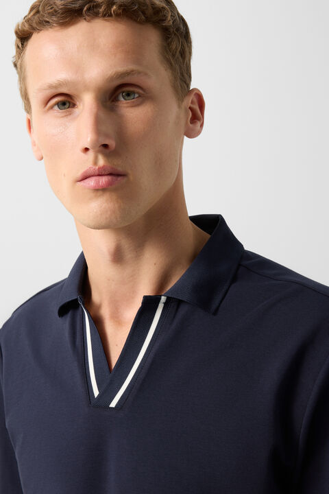 Cajus Polo Sweatshirt In Navy Blue