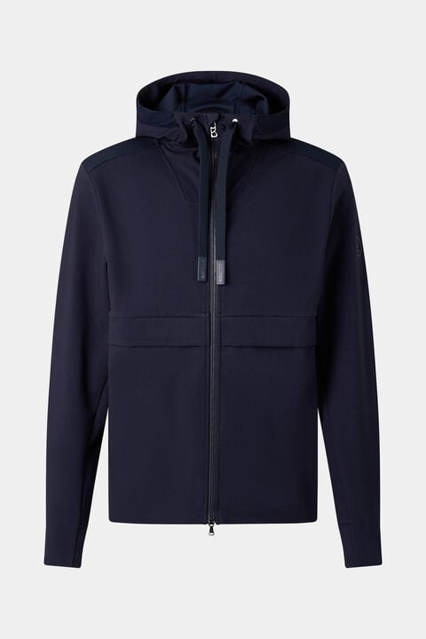 Ernesto Jersey Jacket In Navy Blue