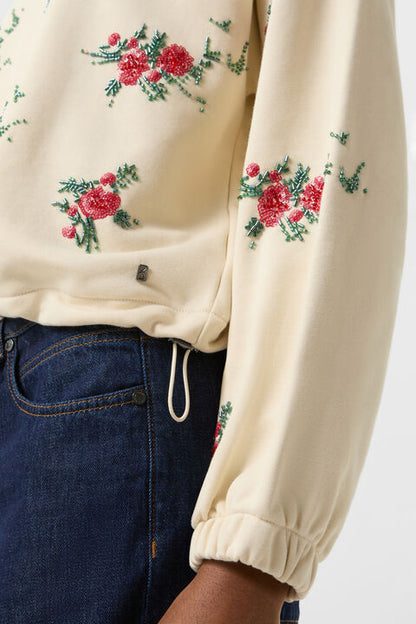 Bijou Polo Sweatshirt In Sand