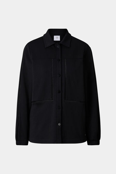 Raquel Jersey Overshirt In Black