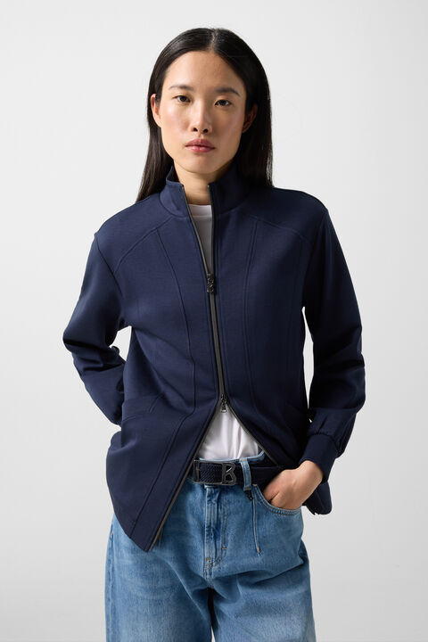 Calice Jersey Jacket In Navy Blue