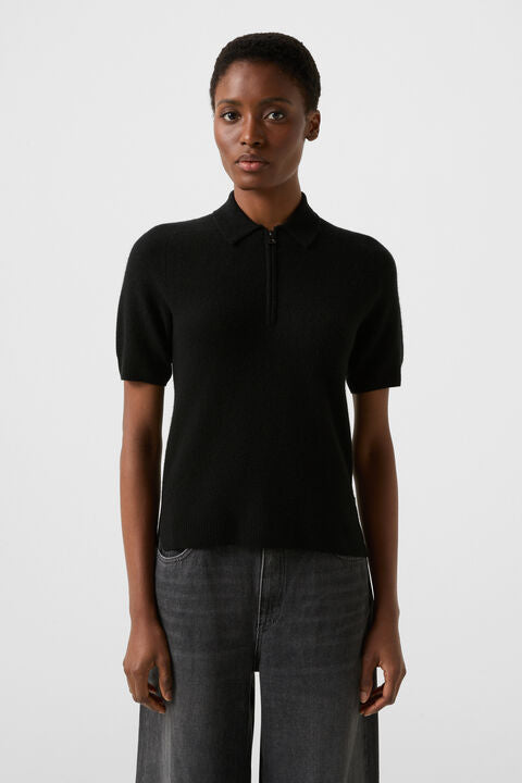Knitted Polo Shirt Shari In Black