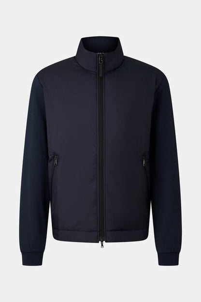 Rover Hybrid Jersey Jacket In Navy Blue