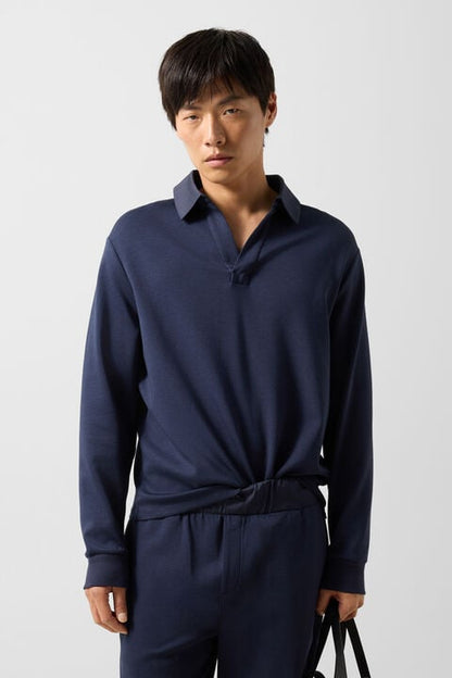 Lionel Polo Sweatshirt In Navy Blue