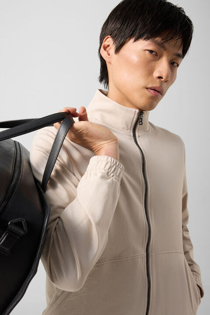 Rupert Jersey Jacket In Sand