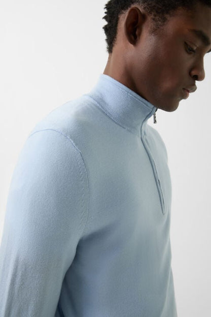 Virgin Wool Ouri Troyer In Light Blue