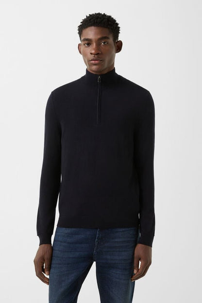 Virgin Wool Ouri Troyer In Navy Blue