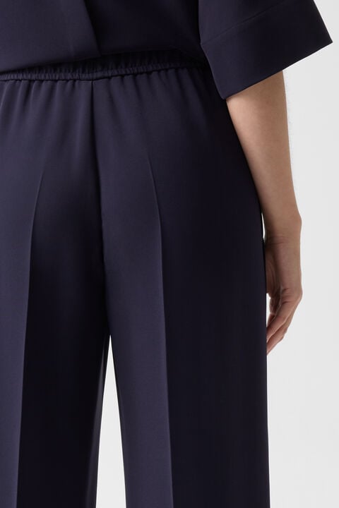 Enny Crepe Trousers In Navy Blue