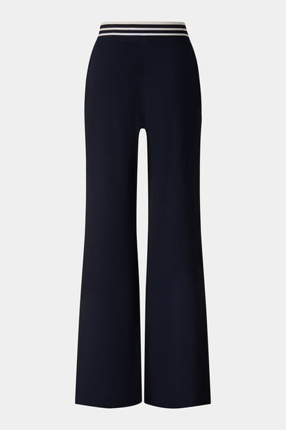 Josie Knitted Trousers In Navy Blue