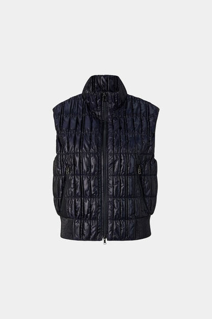Sally Quilted Waistcoat In Navy Blue