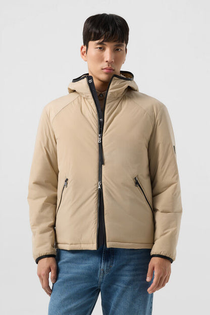 Clio Lightweight Down Jacket In Beige