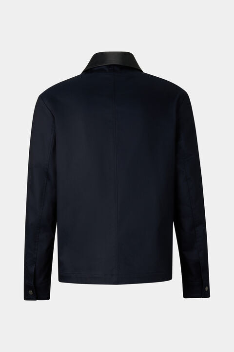 Twill Jacket Mirco In Navy Blue