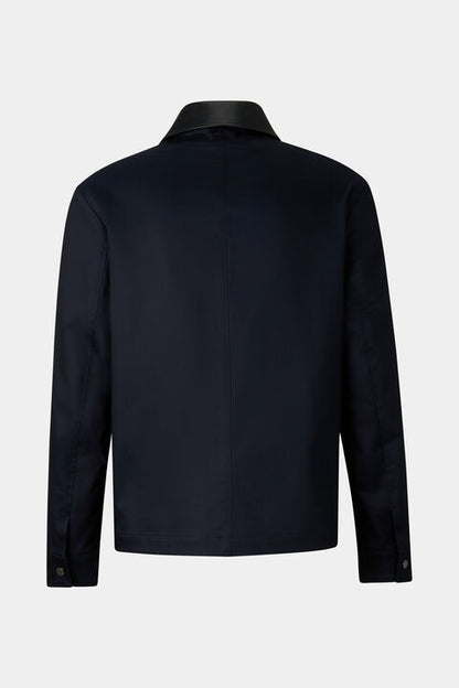 Twill Jacket Mirco In Navy Blue