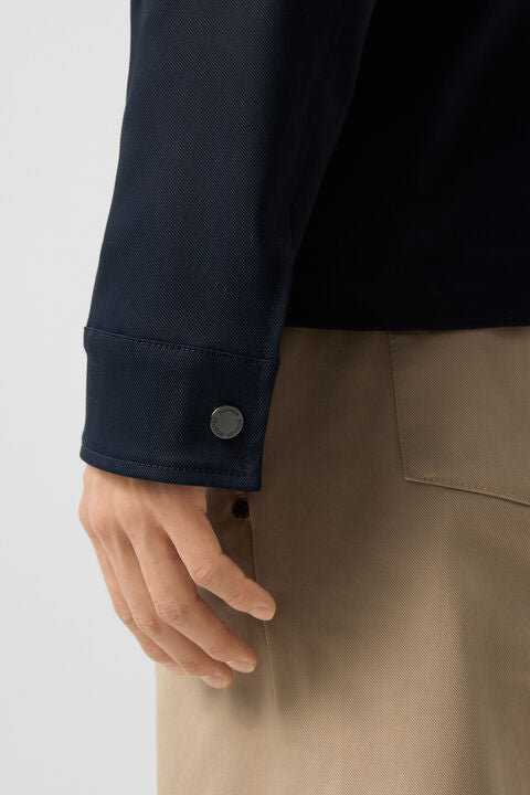Twill Jacket Mirco In Navy Blue