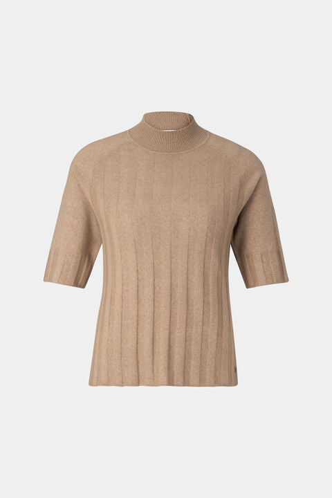 Virgin Wool Cashmere Shirt Tina In Camel