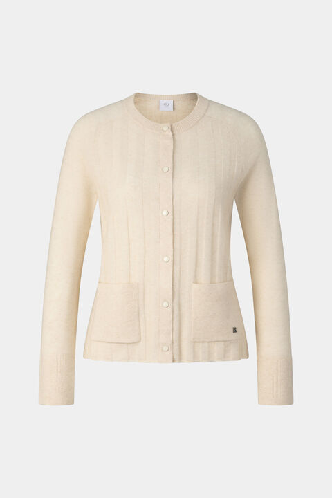 Tanja Virgin Wool Cashmere Cardigan In Cream