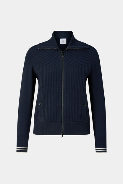 Jana Knit Jacket In Navy Blue