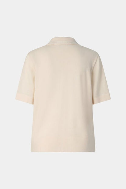 Maureen Virgin Wool Polo Shirt In Cream