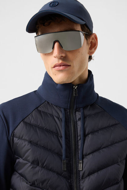 Baker Down Jersey Jacket In Navy Blue