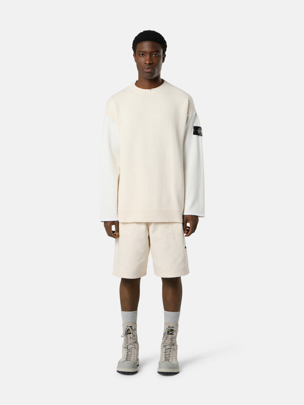5100014 MIXED FABRIC COTTON_STONE ISLAND RAW BEAUTY